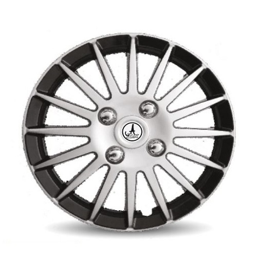 Car Wheel Cover Universal Camry Black And Silver Color Design Available 12'' 13'' 14'' 15'' 16'' 17'' inches Size Compatible With - R12 Wheel Size