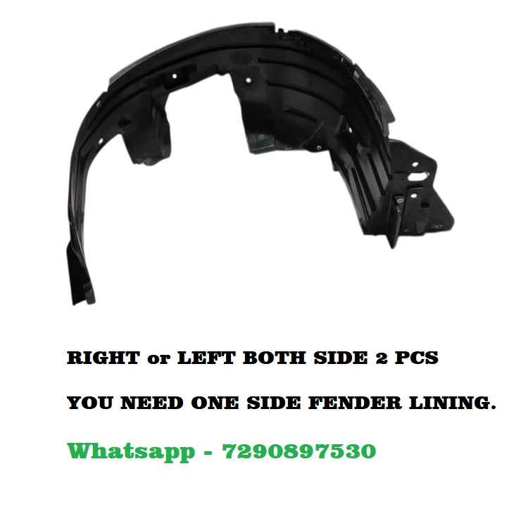 Car Front Tire Fender Lining Compatible With - Honda Amaze 2018 Set Of 2 Pcs.