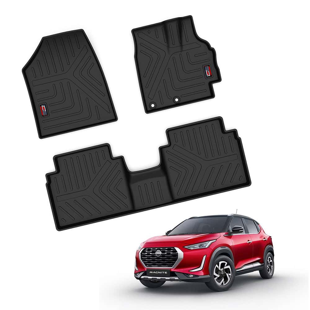 AUTO SPARE WORLD - GFX Life Long Car Floor Mats for Nissan Magnite - Manual (2021)