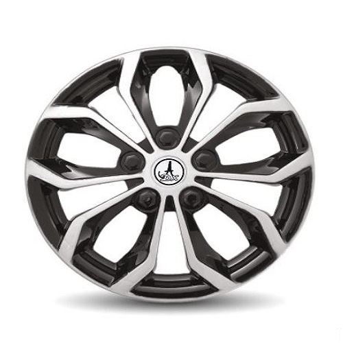 Car Wheel Cover Universal Fury Black And Silver Color Design Available 12'' 13'' 14'' 15'' 16'' 17'' inches Size Compatible With - R14 Wheel Size