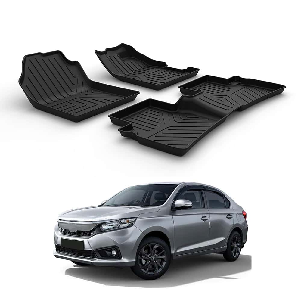 AUTO SPARE WORLD - GFX Life Long Car Floor Mats for Honda Amaze (2018 ONWARDS)