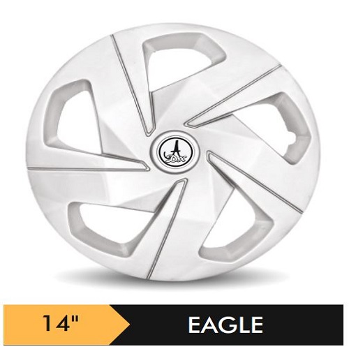 Car Wheel Cover Universal Eagle Silver Color Design Available 14'' 15'' inches Size Compatible With -R14 INCH Wheel Size